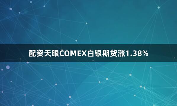 配资天眼COMEX白银期货涨1.38%